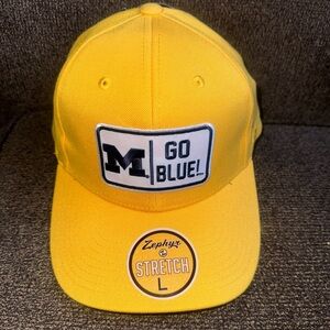 Zephyr Yellow Baseball Cap with Black Brand Tag